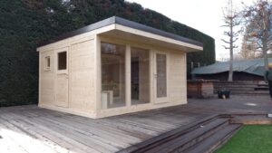 mini casa in legno uso wellness