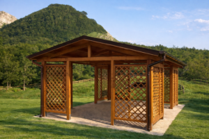 gazebo feste di compleanno legno