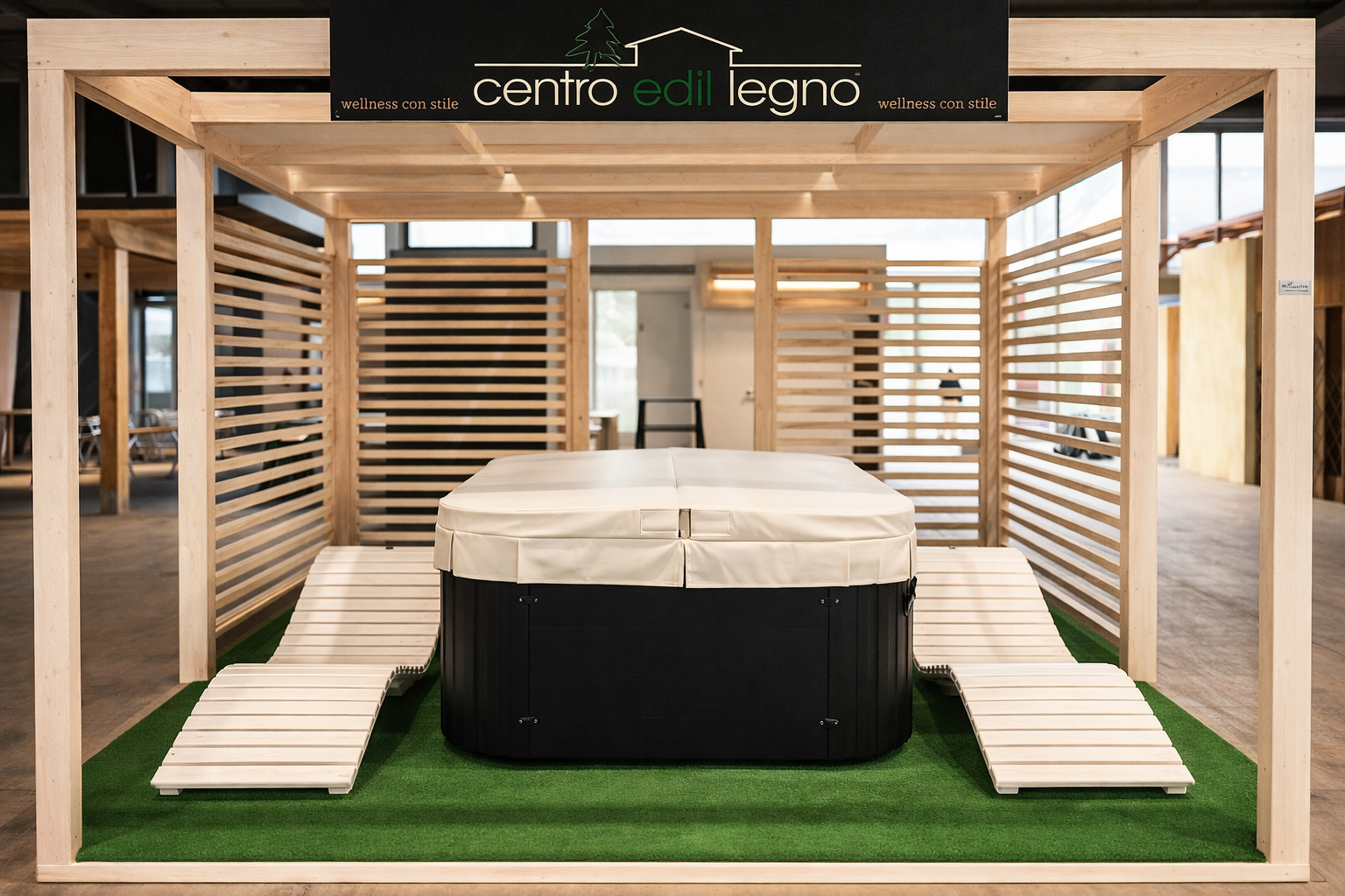 pergola casa relax vasca idromassaggio