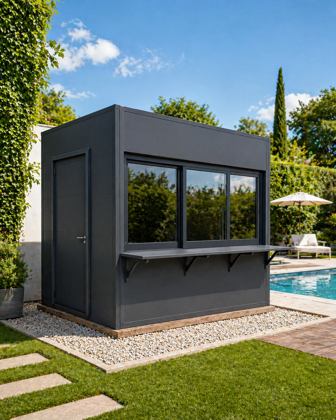 chiosco in alluminio a
